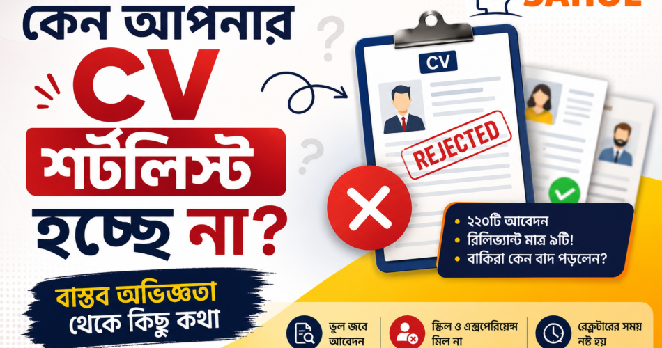 কেন আপনার CV শর্টলিস্ট হচ্ছে না? বাস্তব অভিজ্ঞতা থেকে কিছু কথা